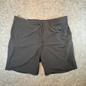 Kirkland Signature Mens Black Swim Shorts XXL Recycled Stretch Trunks 7771397